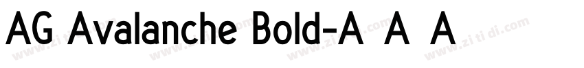AG Avalanche Bold字体转换
